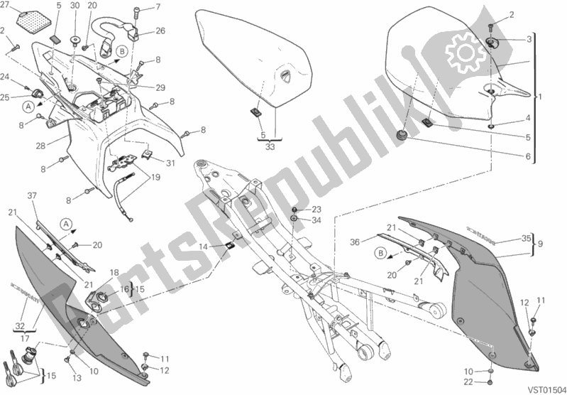 Wszystkie części do Siedzenie Ducati Superbike 959 Panigale ABS 2019